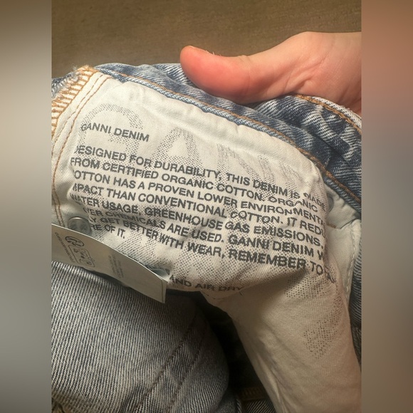 Ganni Blue Jeans Wide Leg Size 29 - Picture 9 of 9